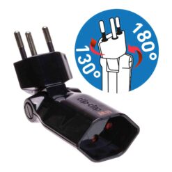 Abzweigstecker clip-clap 1x Typ 13 3-polig schwarz